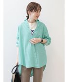 【アメリカンホリック/AMERICAN HOLIC】のUVカット加工バックタックシャツチュニック Stripe Green|ID: prp329100004270810 ipo3291000000031991480