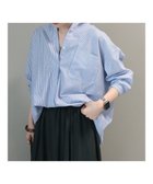 【アメリカンホリック/AMERICAN HOLIC】のUVカット加工バックタックシャツチュニック Stripe Sax|ID: prp329100004270810 ipo3291000000031991485