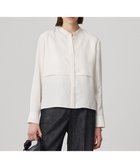 【アイシービー/iCB】の【WEB限定・洗える】シルキーツイル クロップドシャツ オフホワイト系|ID: prp329100004271204 ipo3291000000029772502