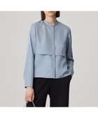 【アイシービー/iCB】の【WEB限定・洗える】シルキーツイル クロップドシャツ ブルー系|ID: prp329100004271204 ipo3291000000029772503