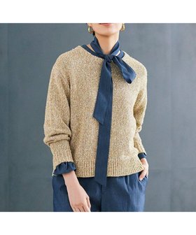 【自由区/JIYU-KU】の【カタログ掲載・洗える】ラメブークレ ニット 人気、トレンドファッション・服の通販 founy(ファニー) ファッション Fashion レディースファッション WOMEN トップス・カットソー Tops/Tshirt ニット Knit Tops NEW・新作・新着・新入荷 New Arrivals S/S・春夏 Ss・Spring/Summer コンパクト Compact シンプル Simple ストレッチ Stretch セーター Sweater ボトム Bottom ミドル Middle ループ Loop ワイド Wide 夏 Summer 春 Spring 洗える Washable |ID:prp329100004271283