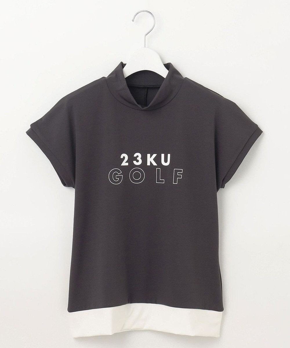 【23区 ゴルフ/NIJYUSANKU GOLF】の【WOMEN】ベアスムース モックネック インテリア・キッズ・メンズ・レディースファッション・服の通販 founy(ファニー) 　ファッション　Fashion　レディースファッション　WOMEN　トップス・カットソー　Tops/Tshirt　シャツ/ブラウス　Shirts/Blouses　ロング / Tシャツ　T-Shirts　カットソー　Cut and Sewn　カットソー　Cut And Sew　スリーブ　Sleeve　フレンチ　French　モックネック　Mock Neck　人気　Popularity　夏　Summer　春　Spring　S/S・春夏　Ss・Spring/Summer　ブラック系|ID: prp329100004271445 ipo3291000000031930314