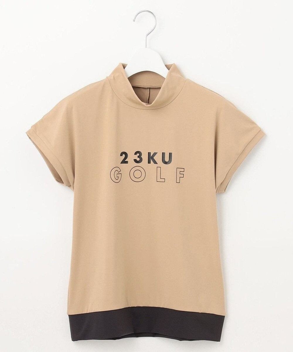 【23区 ゴルフ/NIJYUSANKU GOLF】の【WOMEN】ベアスムース モックネック インテリア・キッズ・メンズ・レディースファッション・服の通販 founy(ファニー) 　ファッション　Fashion　レディースファッション　WOMEN　トップス・カットソー　Tops/Tshirt　シャツ/ブラウス　Shirts/Blouses　ロング / Tシャツ　T-Shirts　カットソー　Cut and Sewn　カットソー　Cut And Sew　スリーブ　Sleeve　フレンチ　French　モックネック　Mock Neck　人気　Popularity　夏　Summer　春　Spring　S/S・春夏　Ss・Spring/Summer　ベージュ系|ID: prp329100004271445 ipo3291000000031930315