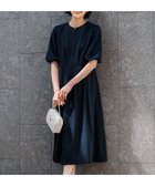 【23区/NIJYUSANKU】の【洗える】エフォートレスダブルクロス バルーンスリーブ ワンピース ネイビー系|ID: prp329100004271548 ipo3291000000031951035