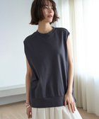 【アンフィーロ 自由区/UNFILO】の【洗える】スウェットサイドZIPベスト チャコール|ID: prp329100004271689 ipo3291000000031965530