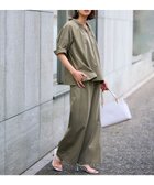 【アンフィーロ 自由区/UNFILO】の【接触冷感/UVケア/撥水】FINE MOVE ワイドパンツ カーキ|ID: prp329100004271764 ipo3291000000033395907