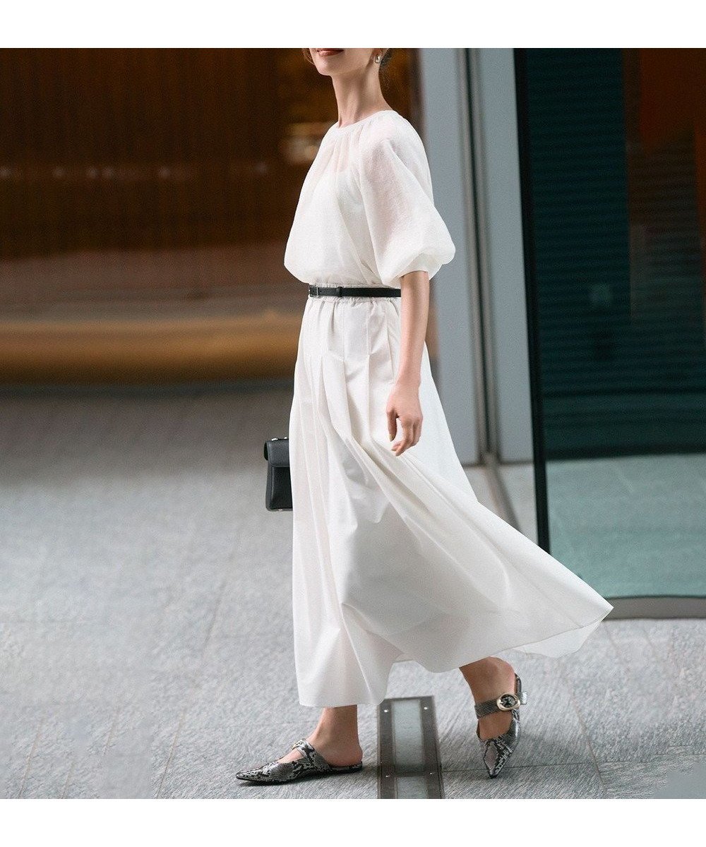 【アンフィーロ 自由区/UNFILO】のFINE MOVE タックフレアスカート インテリア・キッズ・メンズ・レディースファッション・服の通販 founy(ファニー) 　ファッション　Fashion　レディースファッション　Fashion for Women　スカート　Skirts　Aライン・フレアスカート　A-Line & Flared Skirts　イエロー　Yellow　春　Spring　洗える　Machine Washable　軽量　Lightweight, Ultra Light　ストレッチ　Stretch, Stretchy Fabric　タフタ　Taffeta, Structured Fabric　バランス　Balance, Style Balance　フィット　Fit, Slim Fit　S/S・春夏　SS, Spring/Summer, Warm Season　おすすめ　Recommended / Our Picks　夏　Summer　オフ|ID: prp329100004271769 ipo3291000000035594636