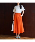 【アンフィーロ 自由区/UNFILO】のFINE MOVE タックフレアスカート オレンジ|ID: prp329100004271769 ipo3291000000035594637