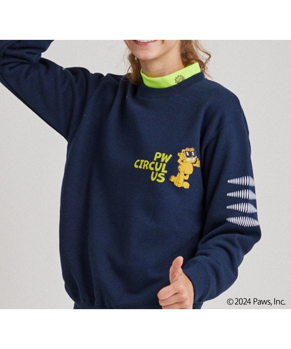 【ピーダブリュサーキュラス/PW CIRCULUS】の【WOMEN】Garfield クルーネックスエット インテリア・キッズ・メンズ・レディースファッション・服の通販 founy(ファニー) 　ファッション　Fashion　レディースファッション　WOMEN　トップス・カットソー　Tops/Tshirt　パーカ　Sweats　スウェット　Sweat　A/W・秋冬　Aw・Autumn/Winter・Fw・Fall-Winter　おすすめ　Recommend　グラフィック　Graphic　ゴルフ　Golf　サングラス　Sunglasses　スウェット　Sweat　デニム　Denim　モチーフ　Motif　ネイビー系|ID: prp329100004271788 ipo3291000000029704568