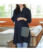 【ティアクラッセ/Tiaclasse】の【洗える】リネンミックススキッパーシャツワンピース ネイビー|ID: prp329100004271797 ipo3291000000035703193