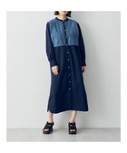 【イェッカ ヴェッカ/YECCA VECCA】のレイヤード風シャツワンピース Navy|ID: prp329100004272122 ipo3291000000029705519