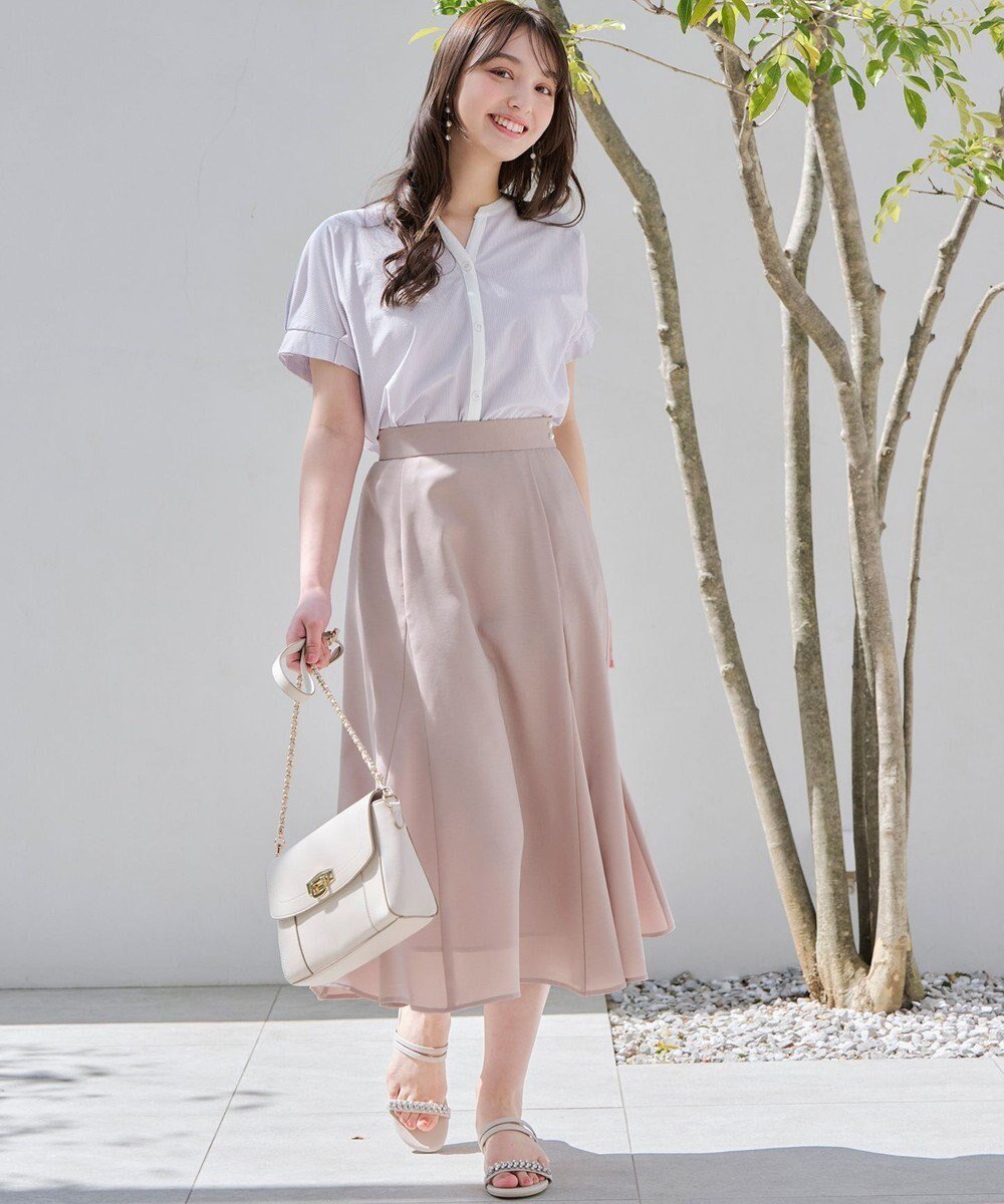 【エニィ スィス/any SiS】の【速乾・接触冷感】スムージーポリエステル フレアスカート 人気、トレンドファッション・服の通販 founy(ファニー) 　ファッション　Fashion　レディースファッション　Fashion for Women　スカート　Skirts　Aライン・フレアスカート　A-Line & Flared Skirts　おすすめ　Recommended / Our Picks　エレガント 上品　Elegant　セットアップ　Set-Up, Coordinated Outfit　パール　Pearl, Pearl Accent　フェミニン　Feminine, Girly　フレア　Flare, Flared　再入荷　Restock / Back in Stock　夏　Summer　春　Spring　S/S・春夏　SS, Spring/Summer, Warm Season　雑誌　Magazine, Fashion Magazine　 other-1|ID: prp329100004272155 ipo3291000000032605207