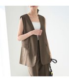 【アンフィーロ 自由区/UNFILO】のTENNEN TOUCH ミドルジレ 人気、トレンドファッション・服の通販 founy(ファニー) ファッション Fashion レディースファッション Fashion for Women アウター Coat / Outerwear Collection トップス・カットソー Cut & Sew Tops ベスト&ジレ / 重ね着スタイル Vests & Gilets ウォッシャブル Machine Washable 春 Spring 洗える Machine Washable ジャケット Jacket, Outerwear ストレッチ Stretch, Stretchy Fabric セットアップ Set-Up, Coordinated Outfit ベスト Vest, Waistcoat ワイド Wide, Wide Fit S/S・春夏 SS, Spring/Summer, Warm Season おすすめ Recommended / Our Picks 夏 Summer thumbnail ブラウン|ID: prp329100004272279 ipo3291000000033349036