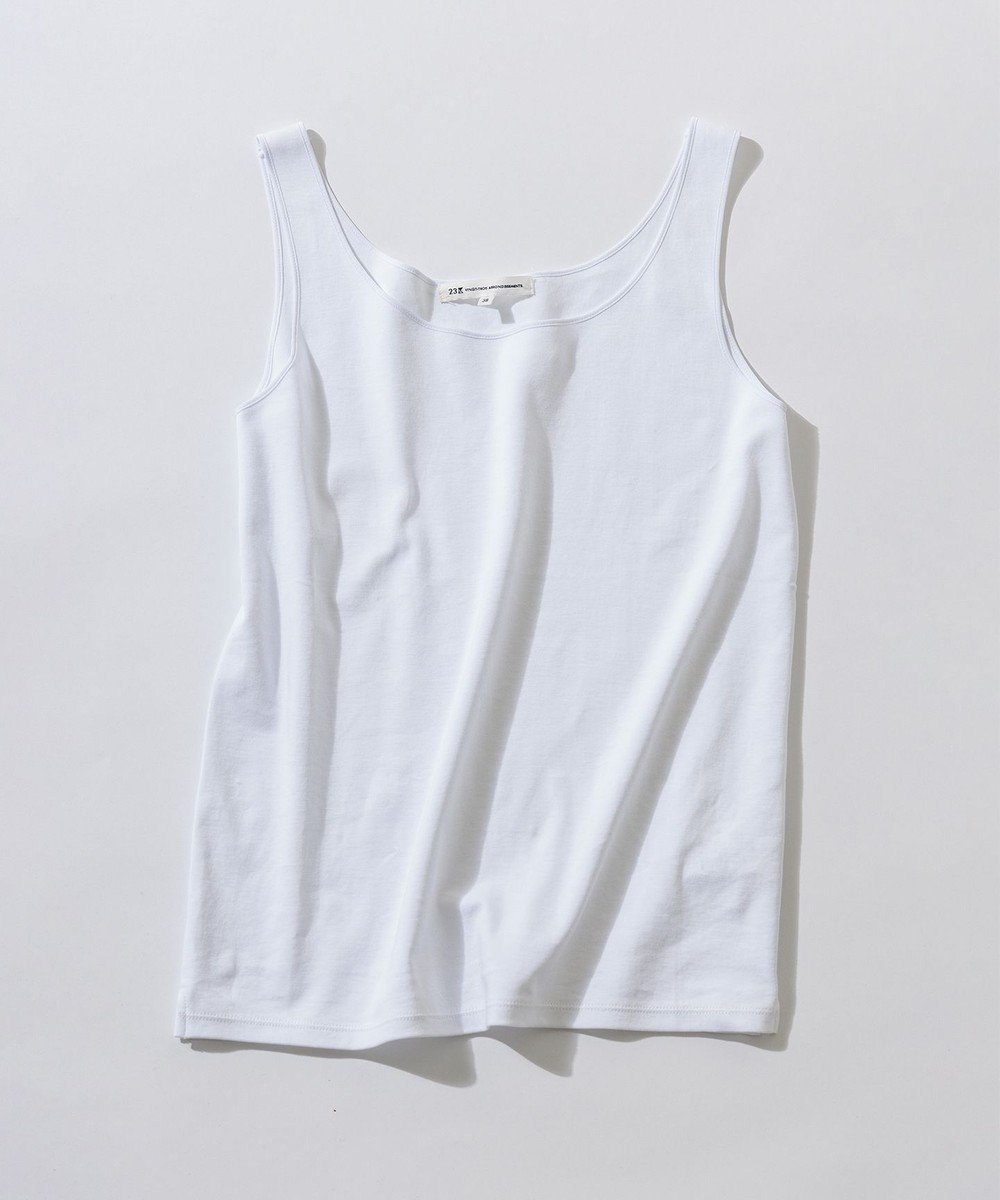 【23区/NIJYUSANKU】の【洗える】ヘルシーインナー タンクトップ 人気、トレンドファッション・服の通販 founy(ファニー) 　ファッション　Fashion　レディースファッション　Fashion for Women　トップス・カットソー　Cut & Sew Tops　2024年　2024　2024春夏・S/S　Spring/Summer 2024 SS24　おすすめ　Recommended / Our Picks　インナー　Innerwear　キャミソール　Camisole, Spaghetti Strap Top　シアー　Sheer, See-Through　シンプル　Simple, Minimal　スーピマ　Supima, Premium Cotton　タンク　Tank Top, Sleeveless Top　トリミング　Trimming, Decorative Edge　夏　Summer　定番　Standard, Basic Item　春　Spring　S/S・春夏　SS, Spring/Summer, Warm Season　洗える　Machine Washable　 other-1|ID: prp329100004272481 ipo3291000000029683315