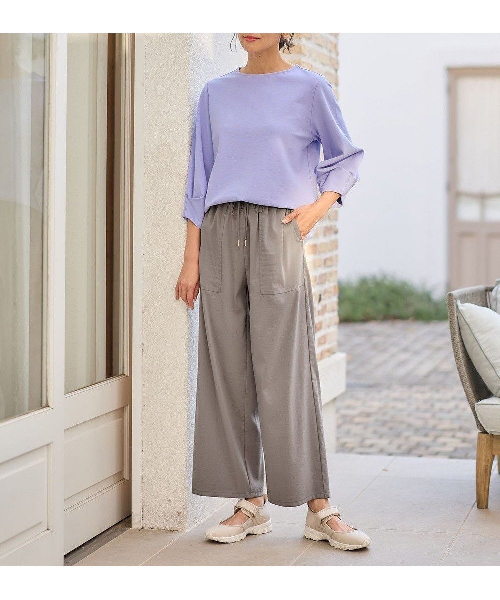 【エニー/ANY】の【洗濯機可能/接触冷感/UVケア/イージーケア】清涼リラックスパンツ インテリア・キッズ・メンズ・レディースファッション・服の通販 founy(ファニー) 　ファッション　Fashion　レディースファッション　Fashion for Women　パンツ　Pants & Trousers　シンプル　Simple, Minimal　ブルゾン　Blouson, Bomber Jacket　リラックス　Relax, Relaxed Fit　ワッシャー　Washer, Crinkled Finish　夏　Summer　春　Spring　S/S・春夏　SS, Spring/Summer, Warm Season　グレー|ID: prp329100004272530 ipo3291000000034283255