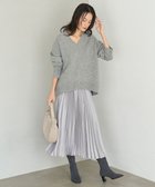 【アンフィーロ 自由区/UNFILO】のプリーツスカート ライトグレー|ID: prp329100004272559 ipo3291000000031792529