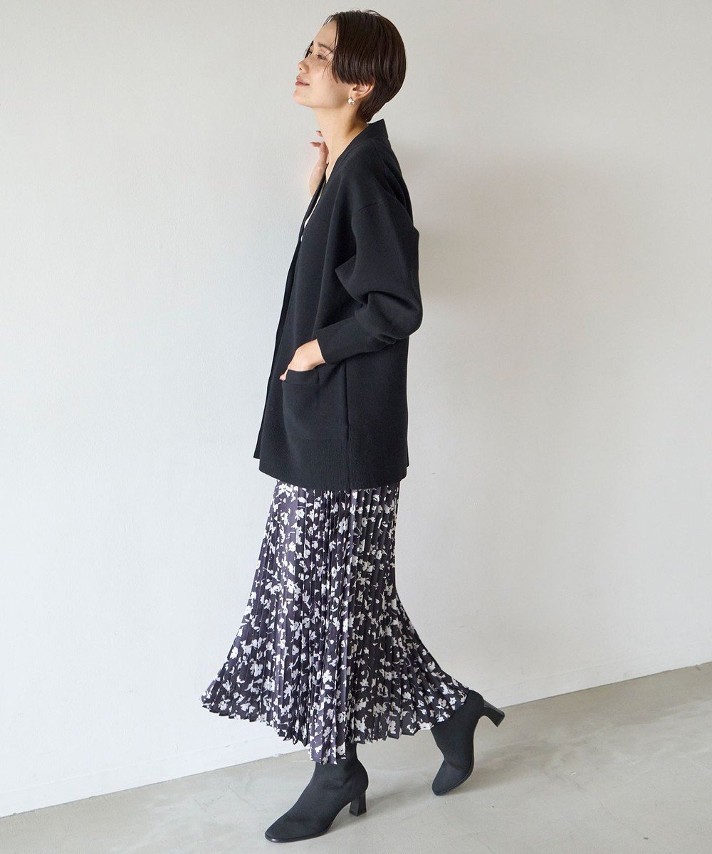 【アンフィーロ 自由区/UNFILO】のプリーツスカート インテリア・キッズ・メンズ・レディースファッション・服の通販 founy(ファニー) 　ファッション　Fashion　レディースファッション　WOMEN　スカート　Skirt　プリーツスカート　Pleated Skirts　おすすめ　Recommend　ウォッシャブル　Washable　サテン　Satin　プリーツ　Pleats　モノトーン　Monotone　エレガント 上品　Elegant　洗える　Washable　A/W・秋冬　Aw・Autumn/Winter・Fw・Fall-Winter　雑誌　Magazine　モノトーンプリント|ID: prp329100004272559 ipo3291000000031792531