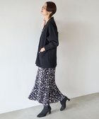 【アンフィーロ 自由区/UNFILO】のプリーツスカート モノトーンプリント|ID: prp329100004272559 ipo3291000000034310859