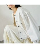 【グレース コンチネンタル/GRACE CONTINENTAL】のノーカラーデニムジャケット 人気、トレンドファッション・服の通販 founy(ファニー) ファッション Fashion レディースファッション WOMEN アウター Coat Outerwear ジャケット Jackets デニムジャケット Denim Jackets S/S・春夏 Ss・Spring/Summer おすすめ Recommend クラッシュ Crash ショート Short ジャケット Jacket スマート Smart スリーブ Sleeve デニム Denim ヨーク Yoke ヴィンテージ Vintage 今季 This Season 再入荷 Restock/Back In Stock/Re Arrival 夏 Summer 定番 Standard 春 Spring thumbnail ホワイト|ID: prp329100004273068 ipo3291000000029966955