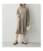 【イェッカ ヴェッカ/YECCA VECCA】のリブ袖シャーリングシャツワンピース Gray Beige|ID: prp329100004273156 ipo3291000000029685598