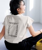 【アンフィーロ 自由区/UNFILO】の【洗える/汗ジミ防止】BEAUTY FORM ロゴ刺繍フレンチスリーブTシャツ グレージュ[背面ロゴ]|ID: prp329100004273173 ipo3291000000031965191