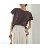 【アンフィーロ 自由区/UNFILO】の【洗える/汗ジミ防止】BEAUTY FORM ロゴ刺繍フレンチスリーブTシャツ ブラウン|ID: prp329100004273173 ipo3291000000031965193