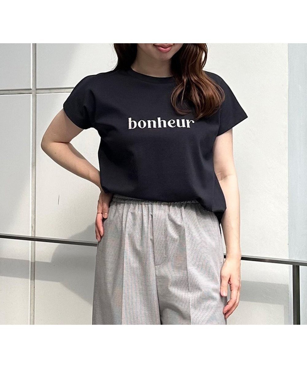 【アンフィーロ 自由区/UNFILO】の【洗える/汗ジミ防止】BEAUTY FORM ロゴ刺繍フレンチスリーブTシャツ インテリア・キッズ・メンズ・レディースファッション・服の通販 founy(ファニー) 　ファッション　Fashion　レディースファッション　WOMEN　トップス・カットソー　Tops/Tshirt　シャツ/ブラウス　Shirts/Blouses　ロング / Tシャツ　T-Shirts　カットソー　Cut and Sewn　春　Spring　洗える　Washable　カットソー　Cut And Sew　軽量　Lightweight　ストレッチ　Stretch　スリーブ　Sleeve　フレンチ　French　S/S・春夏　Ss・Spring/Summer　おすすめ　Recommend　夏　Summer　エレガント 上品　Elegant　[NEW]ブラック|ID: prp329100004273173 ipo3291000000031965196