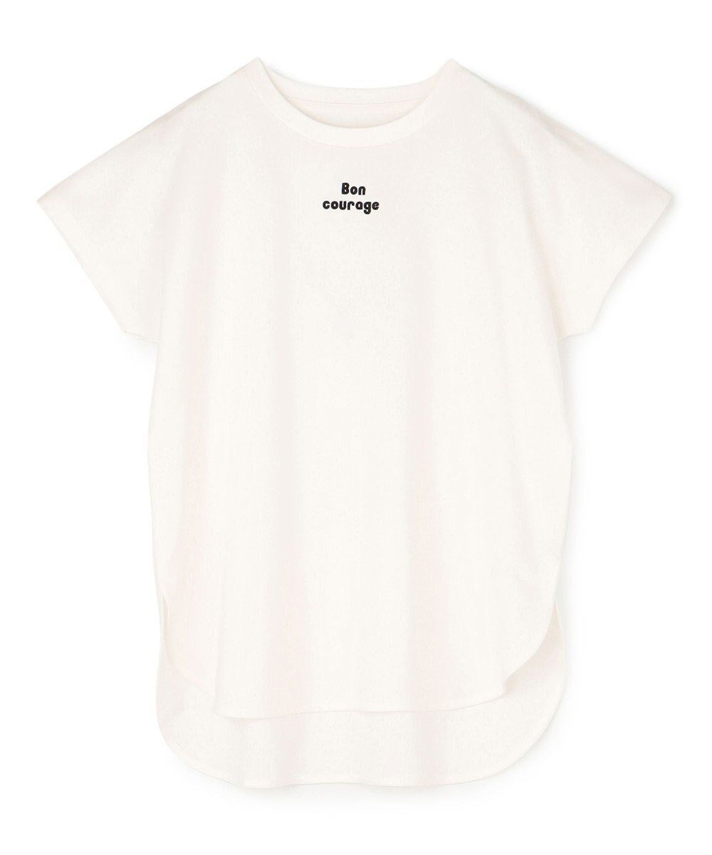 【アンフィーロ 自由区/UNFILO】のBEAUTY FORM ロゴ刺繍フレンチスリーブTシャツ インテリア・キッズ・メンズ・レディースファッション・服の通販 founy(ファニー) 　ファッション　Fashion　レディースファッション　Fashion for Women　トップス・カットソー　Cut & Sew Tops　シャツ・ブラウス・オフィスカジュアル　Elegant Blouses & Button-Ups　ロングTシャツ・Tシャツ　Longline T-Shirts & Tees　カットソー・ベーシックTシャツ　Cut-and-Sewn Tops / Stretch Tees & Basics　春　Spring　カットソー　Cut and Sewn Top　軽量　Lightweight, Ultra Light　ストレッチ　Stretch, Stretchy Fabric　スリーブ　Sleeve, Long Sleeve / Short Sleeve　フレンチ　French, French Style　S/S・春夏　SS, Spring/Summer, Warm Season　おすすめ　Recommended / Our Picks　夏　Summer　エレガント 上品　Elegant　白[ロゴ小]|ID: prp329100004273173 ipo3291000000035700671