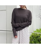【アンフィーロ 自由区/UNFILO】の【洗える】シアーテレコTシャツ チャコール|ID: prp329100004273229 ipo3291000000031900330