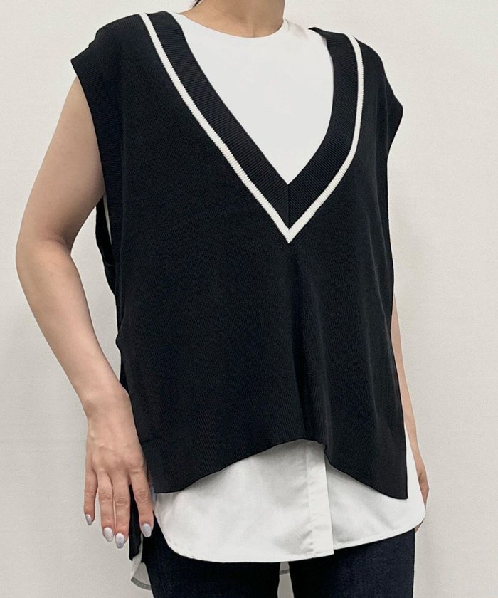 【アンフィーロ 自由区/UNFILO】の【洗える】レイヤードインナー インテリア・キッズ・メンズ・レディースファッション・服の通販 founy(ファニー) https://founy.com/ ファッション Fashion レディースファッション Fashion for Women トップス・カットソー Cut & Sew Tops シャツ・ブラウス・オフィスカジュアル Elegant Blouses & Button-Ups ロングTシャツ・Tシャツ Longline T-Shirts & Tees カットソー・ベーシックTシャツ Cut-and-Sewn Tops / Stretch Tees & Basics ウォッシャブル Machine Washable 春 Spring 洗える Machine Washable カットソー Cut and Sewn Top スウェット / スエット Sweatshirt, Sweatwear タンク Tank Top, Sleeveless Top ドッキング Docking, Mixed Material S/S・春夏 SS, Spring/Summer, Warm Season 夏 Summer |ID: prp329100004273231 ipo3291000000033491351