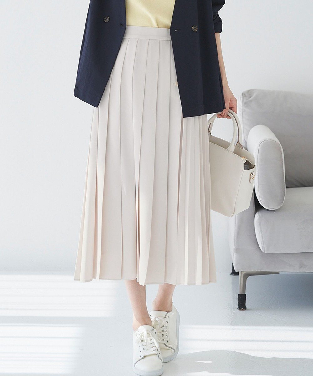 【エニィ スィス/any SiS】の【洗える】ダブルプリーツコンビ スカート インテリア・キッズ・メンズ・レディースファッション・服の通販 founy(ファニー) ファッション Fashion レディースファッション Fashion for Women スカート Skirts プリーツスカート / 上品フェミニンスタイル Pleated Skirts とろみ Fluid, Flowy Fabric アシンメトリー Asymmetrical Style スニーカー Sneakers, Trainers プリーツ Pleats, Pleated エレガント 上品 Elegant 夏 Summer 春 Spring S/S・春夏 SS, Spring/Summer, Warm Season 洗える Machine Washable ビジネス 仕事 通勤 Business / Work / Commuting アイボリー|ID: prp329100004273556 ipo3291000000035594713