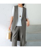 【23区/NIJYUSANKU】の【CLASSY.6月号掲載/洗える】リネンレーヨンストレッチ ジレ [WEB限定]カーキ|ID: prp329100004273664 ipo3291000000029707858