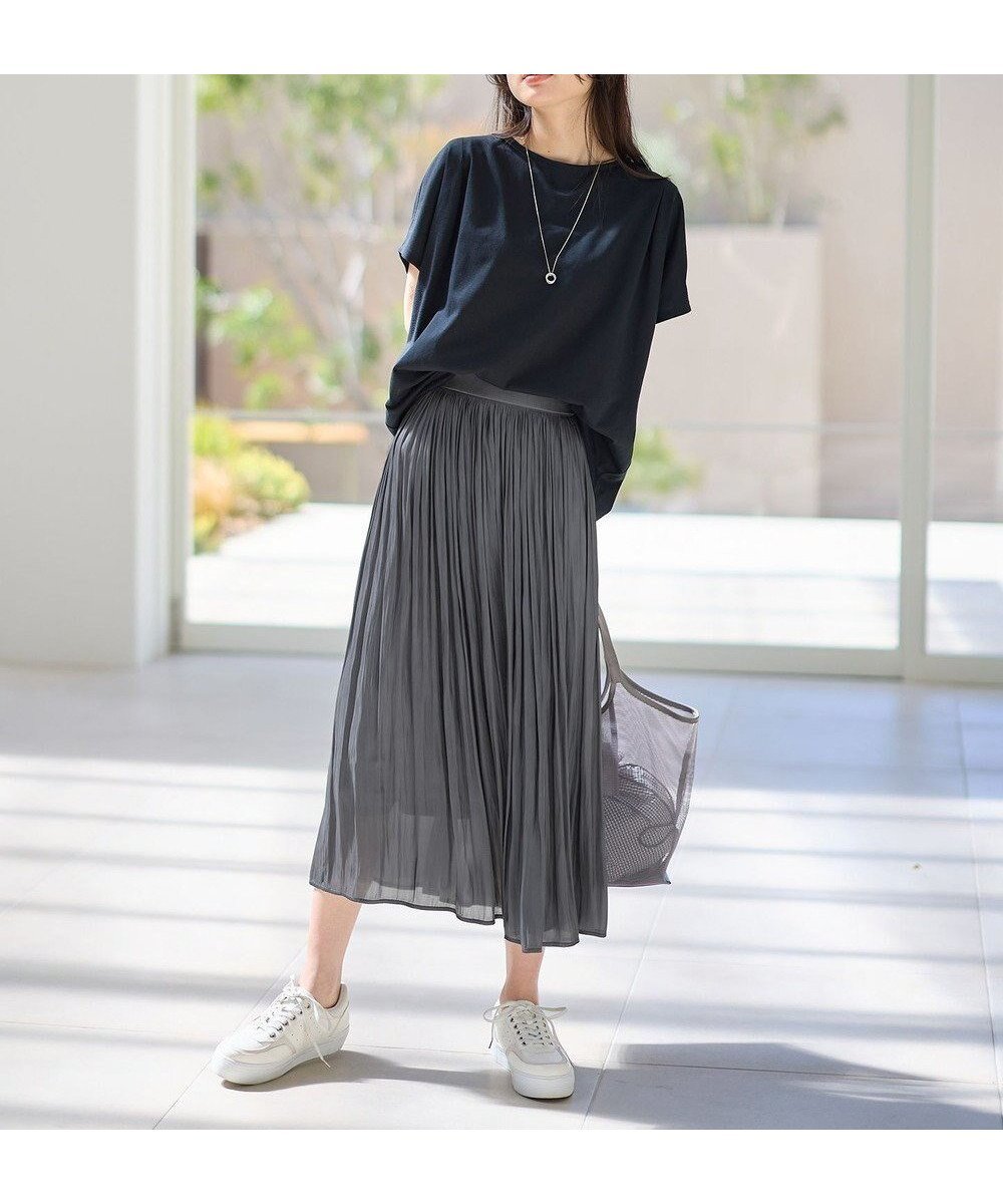 【エニー/ANY】の【ウエストゴム】シャイニーギャザースカート インテリア・キッズ・メンズ・レディースファッション・服の通販 founy(ファニー) 　ファッション　Fashion　レディースファッション　Fashion for Women　スカート　Skirts　ギャザー　Gathered, Ruffled　サテン　Satin, Glossy Fabric　シンプル　Simple, Minimal　夏　Summer　春　Spring　S/S・春夏　SS, Spring/Summer, Warm Season　チャコール|ID: prp329100004274082 ipo3291000000034616638