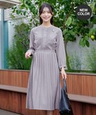 【ティアクラッセ/Tiaclasse】の【新色追加・洗える】パールボタンプリーツワンピース グレー|ID: prp329100004274236 ipo3291000000030476241