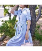 【ティアクラッセ/Tiaclasse】の【洗える】シャツワンピース サックスストライプ|ID: prp329100004274321 ipo3291000000033397372