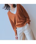 【23区/NIJYUSANKU】の【CLASSY.6月号掲載/洗える】ピュアリネンバルキー Vネックニット キャメル系|ID: prp329100004274428 ipo3291000000032051309