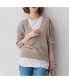 【23区/NIJYUSANKU】の【CLASSY.6月号掲載/洗える】ピュアリネンバルキー Vネックニット モカ系|ID: prp329100004274428 ipo3291000000032051310