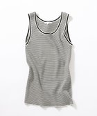 【23区/NIJYUSANKU】の【新色追加/Oggi6月号掲載】コットンリブ タンクトップ オフ×ブラック|ID: prp329100004274434 ipo3291000000030722699