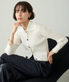 【アンフィーロ 自由区/UNFILO】の【洗える】襟付きクロップドカーディガン オフ|ID: prp329100004274480 ipo3291000000031881861