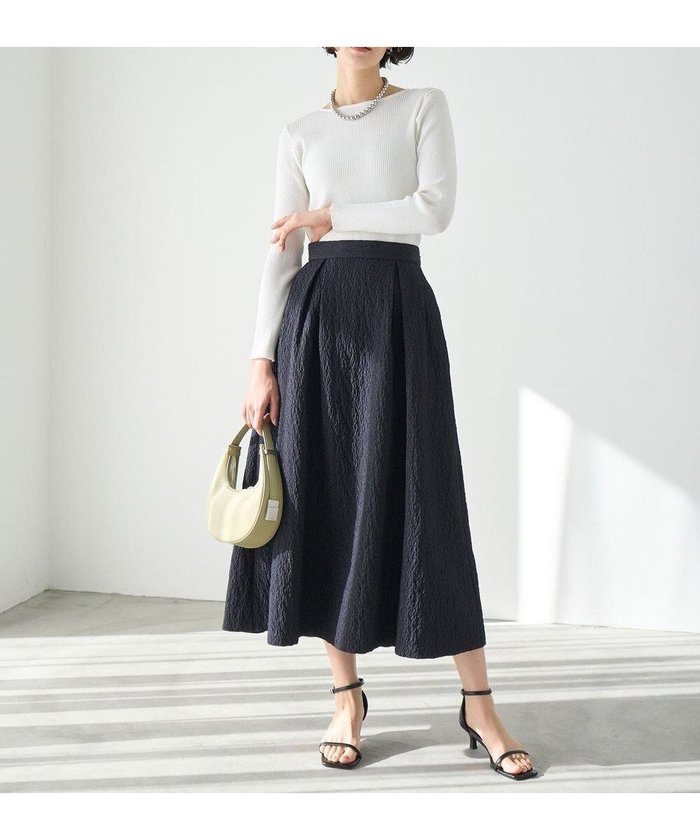 【アンフィーロ 自由区/UNFILO】のフクレジャガード ボリュームスカート インテリア・キッズ・メンズ・レディースファッション・服の通販 founy(ファニー) https://founy.com/ ファッション Fashion レディースファッション Fashion for Women スカート Skirts トレンド Trend, Trending Now 夏 Summer 春 Spring S/S・春夏 SS, Spring/Summer, Warm Season 洗える Machine Washable |ID: prp329100004274485 ipo3291000000035771791