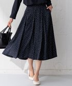 【23区/NIJYUSANKU】の【洗える】バックサテンアムンゼン タイプリント スカート ネイビープリント|ID: prp329100004274494 ipo3291000000035492510