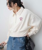 【ウィゴー/WEGO】のハーフZIP襟付きショートスウェット ホワイト|ID: prp329100004274548 ipo3291000000029709057