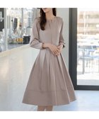 【ティアクラッセ/Tiaclasse】の【セレモニー・XSサイズ(5号)追加・新色追加・洗える】キーネックフレアワンピース モカ|ID: prp329100004274554 ipo3291000000032733705