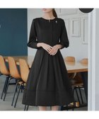 【ティアクラッセ/Tiaclasse】の【セレモニー・XSサイズ(5号)追加・新色追加・洗える】キーネックフレアワンピース ブラック|ID: prp329100004274554 ipo3291000000032733706