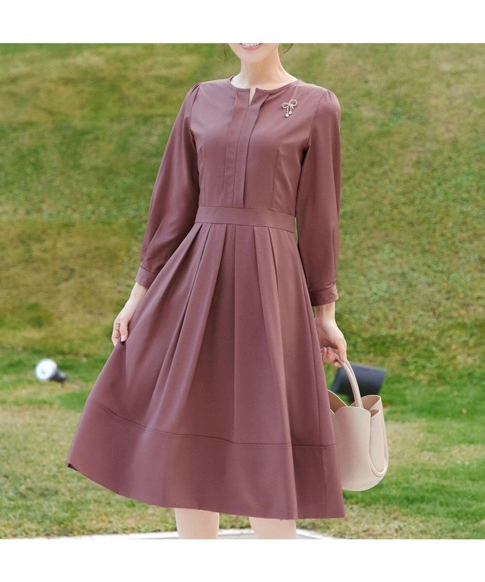 【ティアクラッセ/Tiaclasse】の【セレモニー・新色追加】キーネックフレアワンピース インテリア・キッズ・メンズ・レディースファッション・服の通販 founy(ファニー) https://founy.com/ ファッション Fashion レディースファッション Fashion for Women ワンピース Dresses アクセサリー Fashion Accessories ウォッシャブル Machine Washable 春 Spring 洗える Machine Washable 秋 Autumn カーディガン Cardigan, Knitwear チュニック Tunic, Long Top 人気 Popular, Best Seller パイピング Piping, Trim Design ポケット Pocket, Pocket Detail 冬 Winter / This Winter S/S・春夏 SS, Spring/Summer, Warm Season 再入荷 Restock / Back in Stock 夏 Summer セレモニー Ceremony 新作・新入荷 New Arrivals / New In |ID: prp329100004274554 ipo3291000000035697049