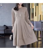 【ティアクラッセ/Tiaclasse】の【セレモニー・新色追加】キーネックフレアワンピース モカ|ID: prp329100004274554 ipo3291000000035697053