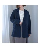 【イェッカ ヴェッカ/YECCA VECCA】のテーラードロングジャケット Navy|ID: prp329100004274638 ipo3291000000029709205