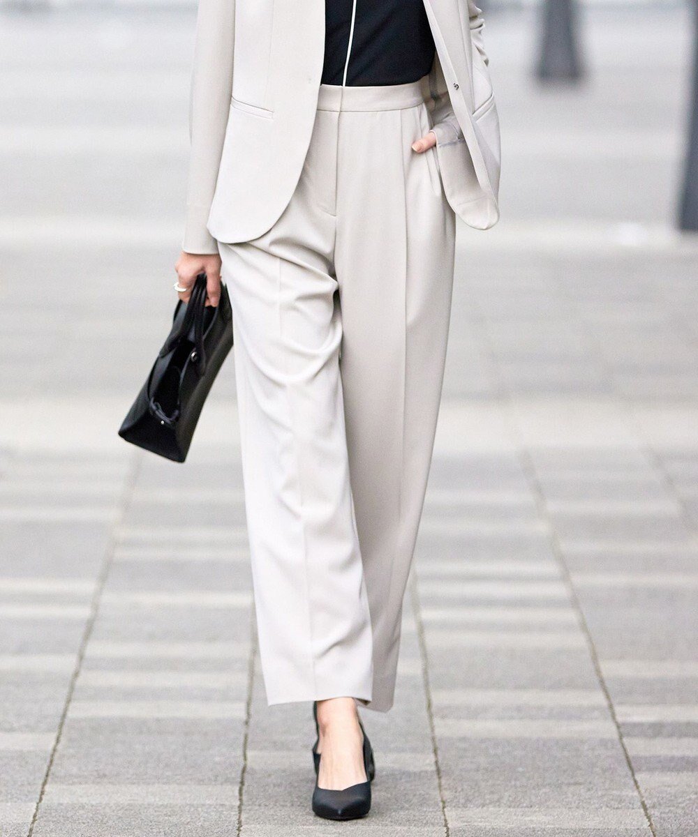 【アイシービー/iCB】の【新色追加・防シワ・速乾・洗える】Fied ワイドパンツ インテリア・キッズ・メンズ・レディースファッション・服の通販 founy(ファニー) 　ファッション　Fashion　レディースファッション　Fashion for Women　パンツ　Pants & Trousers　洗える　Machine Washable　ジャケット　Jacket, Outerwear　スタイリッシュ　Stylish, Fashionable　ストレッチ　Stretch, Stretchy Fabric　スマート　Smart, Elegant　スーツ　Suit, Formalwear　セットアップ　Set-Up, Coordinated Outfit　センター　Center, Center Line　チェック　Check, Plaid, Tartan　人気　Popular, Best Seller　ラップ　Wrap, Wrap Design　ワイド　Wide, Wide Fit　A/W・秋冬　Autumn/Winter　S/S・春夏　SS, Spring/Summer, Warm Season　夏　Summer　セレモニー　Ceremony　ビジネス 仕事 通勤　Business / Work / Commuting　グレージュ系|ID: prp329100004274696 ipo3291000000034271501