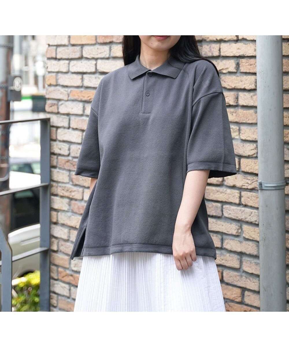 【ホワイトメイルズ/WHITE MAILS】の【UNISEX】PAPER KINT HAIF SLEEVE OVERSIZED ポロシャツ インテリア・キッズ・メンズ・レディースファッション・服の通販 founy(ファニー) 　ファッション　Fashion　レディースファッション　WOMEN　トップス・カットソー　Tops/Tshirt　シャツ/ブラウス　Shirts/Blouses　ポロシャツ　Polo Shirts　吸水　Water Absorption　抗菌　Antibacterial　軽量　Lightweight　ドロップ　Drop　バランス　Balance　ポロシャツ　Polo Shirt　ユニセックス　Unisex　リラックス　Relax　冬　Winter　A/W・秋冬　Aw・Autumn/Winter・Fw・Fall-Winter　S/S・春夏　Ss・Spring/Summer　おすすめ　Recommend　夏　Summer　エレガント 上品　Elegant　チャコールグレー|ID: prp329100004274807 ipo3291000000029709404