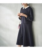 【エニィ スィス/any SiS】の【WEB・一部店舗限定】カットジャカード襟付き2WAY セットアップ ネイビー系|ID: prp329100004274897 ipo3291000000034282569